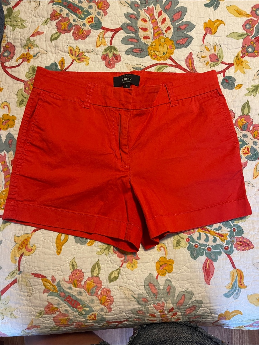 J. Crew Chino Bermuda Shorts — Red